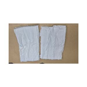 Simply Shabby Chic 50" x 84" White Ruffles Curtain Set Pair of 2 Panels